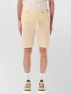 Fendi Pantaloni Corti In Jacquard Ff Di Lino Giallo