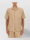 Fendi Shirt Chest Pocket Striped Pattern In Brown