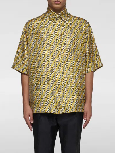 Fendi Ff Labyrinth Silk Shirt In Printed