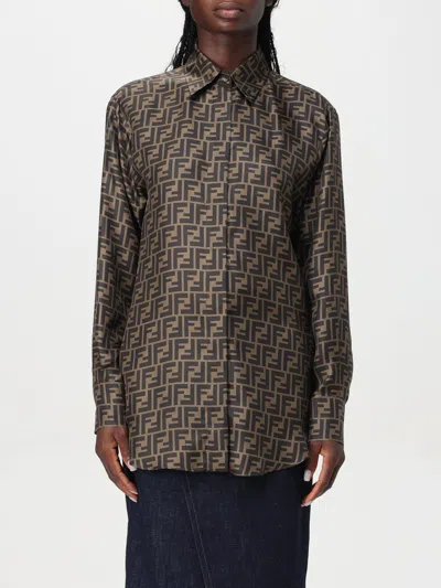 Fendi Shirt  Woman Color Tobacco In Black