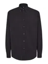 Fendi Wool Shirt Long Sleeves In Negro