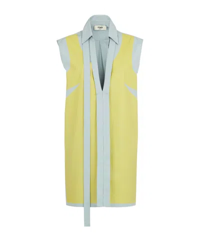 FENDI FENDI SLEEVELESS POPLIN DRESS