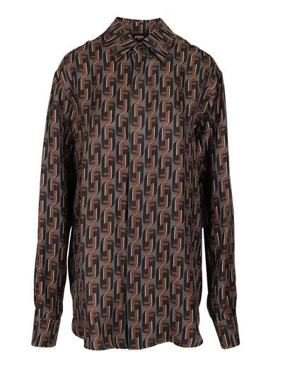 Fendi Shirt Silk Nity Shirts Multicolor