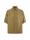 Fendi Ff Labyrinth Silk Shirt In Sole