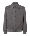 Fendi Double Wool Jacket With Ff Detail In Gray