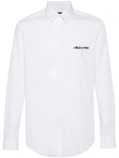 Fendi ` Shirt In White
