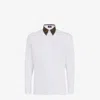 Fendi Logo Collar Tailored Shirt In White