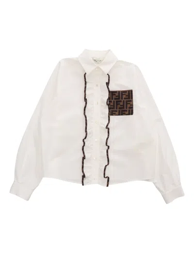 Fendi Kids' Shirt In White