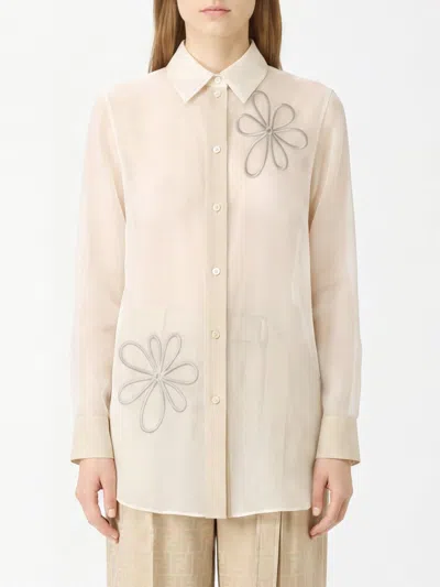 Fendi Shirt Woman In Neutral