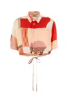 Fendi Camicia In Seta Stampata Donna