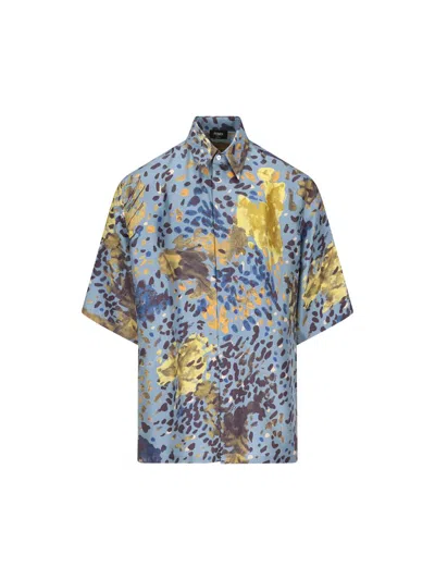 Fendi Falena-print Short-sleeve Shirt In Multi