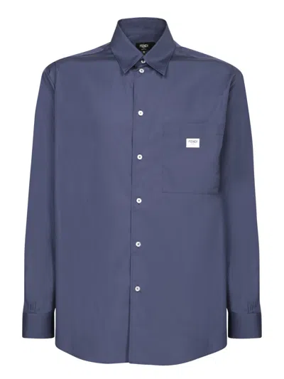 Fendi Buttoned Long In Blue