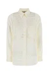 Fendi White Viscose Blend Shirt In Neutral