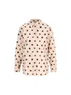 Fendi Pink Printed Silk Taffeta Shirt In Neutral