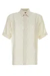 Fendi Off White Printed Satin Shirt In Printed