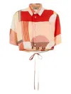Fendi Camicia In Seta Stampata Donna In Multi