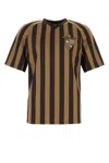 Fendi Striped Crew Neck Short Sleeve T-shirt In Stripped