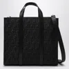 Fendi Shopper Bag In Ff Jacquard Fabric Men In Black