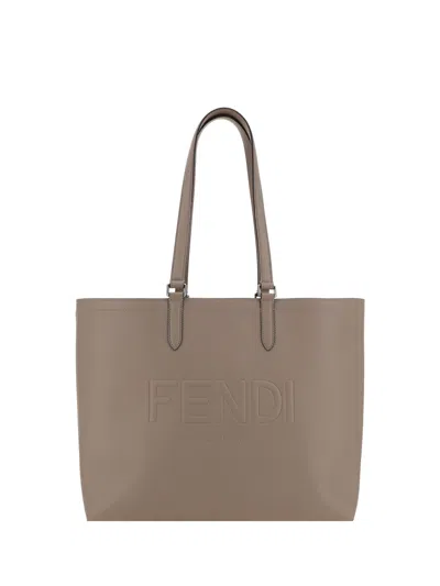 Fendi Shopper Bag In Nude & Neutrals
