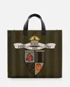 Fendi Structured Tote Bag With Detachable Strap And Top Handles In Brown