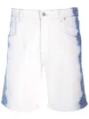 Fendi 'denim Fade Bermuda Shorts With In Blue