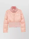 Fendi Women Technical Fabric And Shearling Down Jacket In Pink