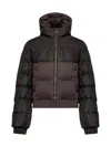 Fendi Women Brown Down Jacket With Drawstring Hood And Ff Motif In Tech Fabric Woman In Brown