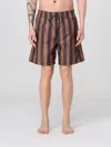 Fendi Printed Polyester Swimming Shorts In Brown
