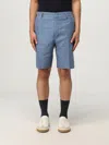 Fendi Light Blue Jacquard Ff Bermuda In Blue