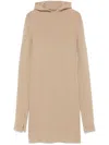 Fendi Short Fitted Dress With Hood In Neutral