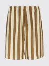 Fendi Printed Silk Bermuda Shorts In Brown