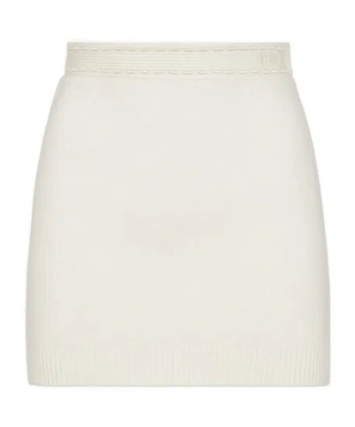 Fendi Short Skirt In White