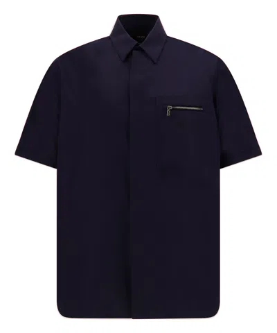Fendi Short Sleeve Shirt In Blue