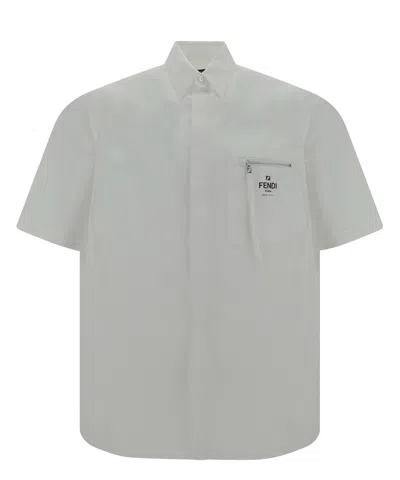 Fendi Short Sleeve Shirt In White
