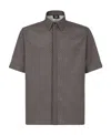 Fendi Short-sleeve Silk Shirt In Black