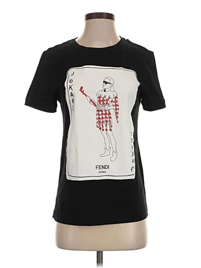 Pre-owned Fendi Short Sleeve T-shirt In Black