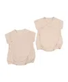 Fendi Short-sleeved Bodysuit Two-piece In Neutral