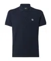 Fendi Dark Blue Piquet Polo Shirt In Navy Blue