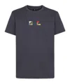 Fendi Short-sleeved Round Collar T-shirt In Black