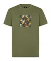 Fendi Crew Neck Cotton T-shirt With Graphic Print In Green