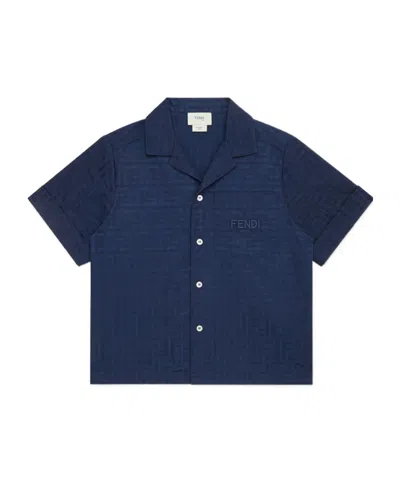 Fendi Short-sleeved Shirt In Blue