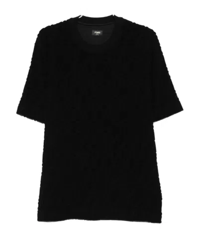 Fendi Short-sleeved T-shirt In Black