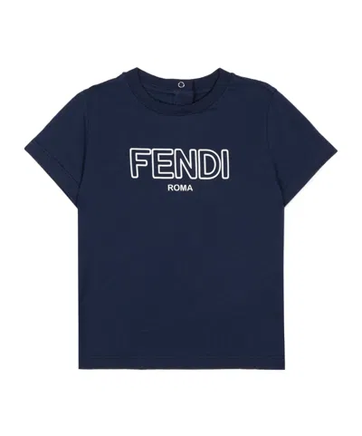 Fendi Kids' Short-sleeved T-shirt In Black