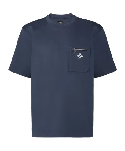 FENDI FENDI SHORT SLEEVED CREWNECK T-SHIRT