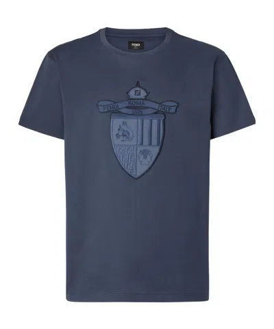 Fendi Short-sleeved T-shirt In Blue