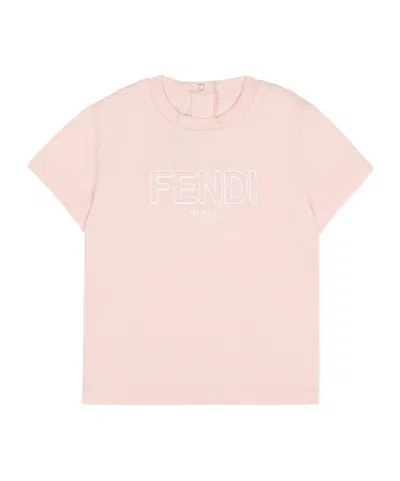 Fendi Kids' Short-sleeved T-shirt In Pink
