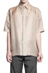 Fendi Camicia Di Seta Ff In Grey