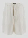 Fendi Embroidered Pattern Silk Bermuda Shorts