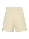 Fendi Jacquard Linen And Cotton Bermuda Shorts With All-over Ff Motif In Neutral