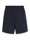 Fendi Dark Blue Ff Jacquard Bermuda Shorts